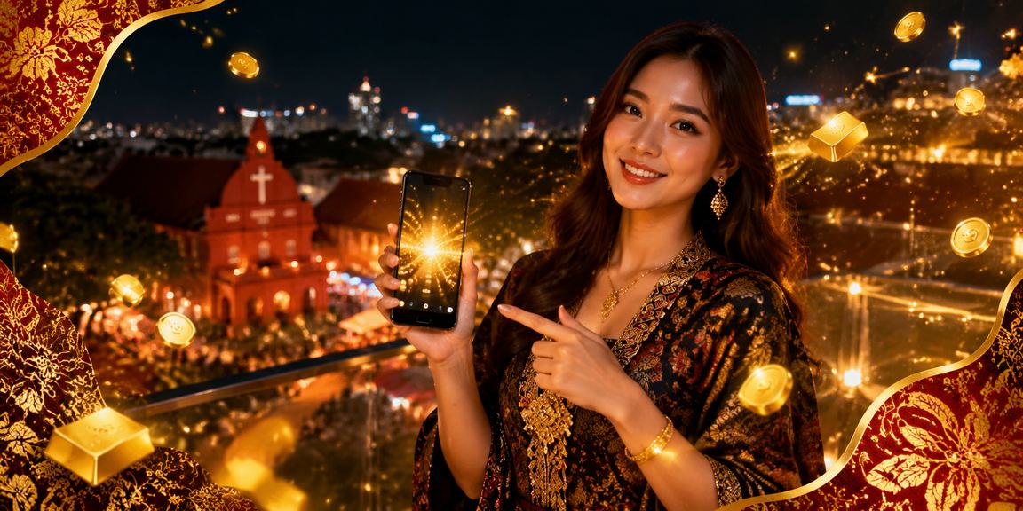 A player in Melaka accessing the 5980 casino app, featuring batik motifs that reflect local culture